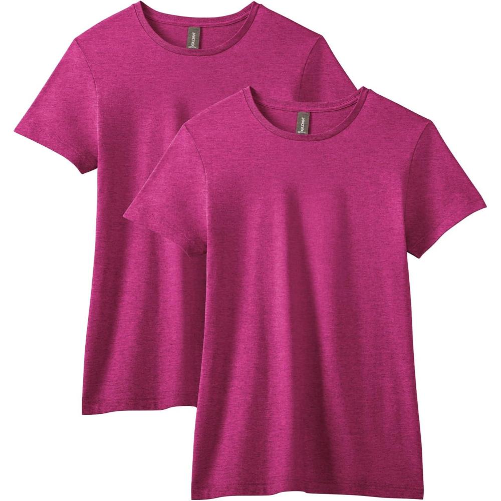 imageGildan Womens Softstyle Cotton TShirt Style G64000l MultipackAntique Heliconia 2pack