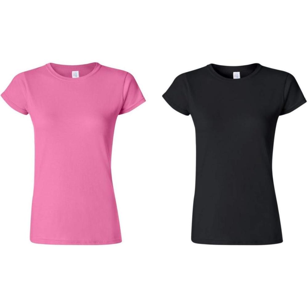imageGildan Womens Softstyle Cotton TShirt Style G64000l MultipackBlack