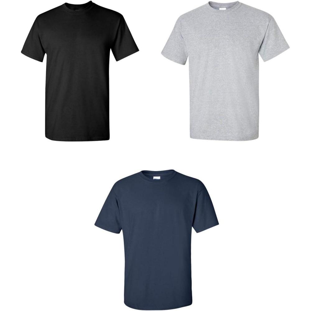 imageGildan Womens Softstyle Cotton TShirt Style G64000l MultipackBlackSportsgreyNavy