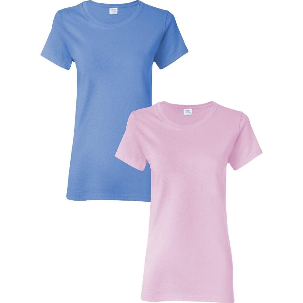 imageGildan Womens Softstyle Cotton TShirt Style G64000l MultipackCarolinalightpink