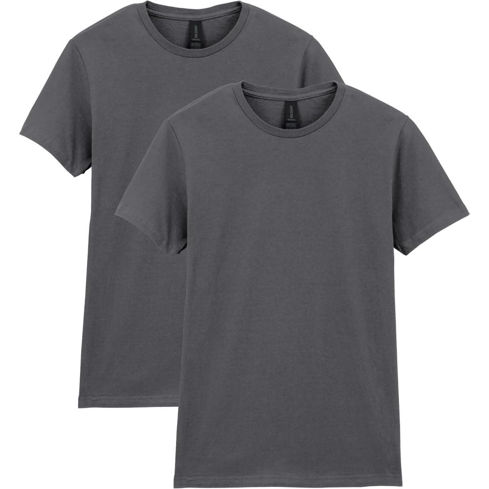imageGildan Womens Softstyle Cotton TShirt Style G64000l MultipackCharcoal 2pack