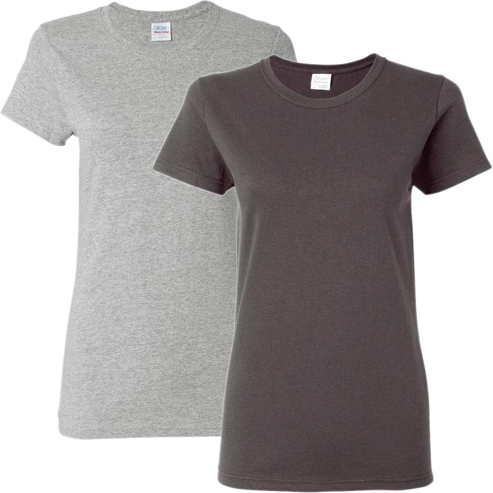 imageGildan Womens Softstyle Cotton TShirt Style G64000l MultipackCharcoalsportgrey