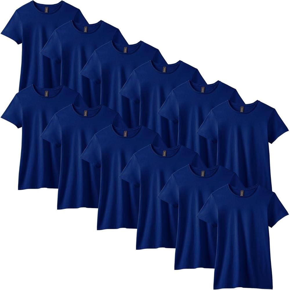 imageGildan Womens Softstyle Cotton TShirt Style G64000l MultipackNavy 12pack