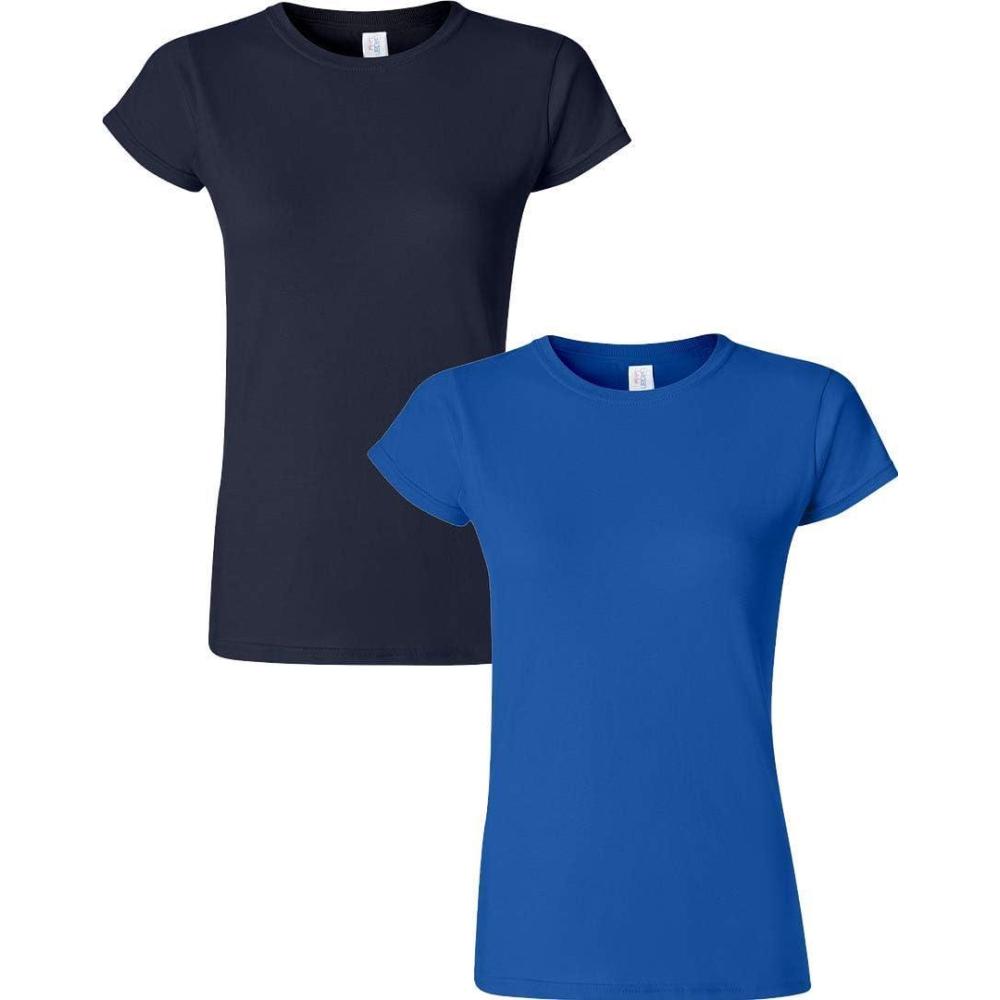 imageGildan Womens Softstyle Cotton TShirt Style G64000l MultipackNavyroyal