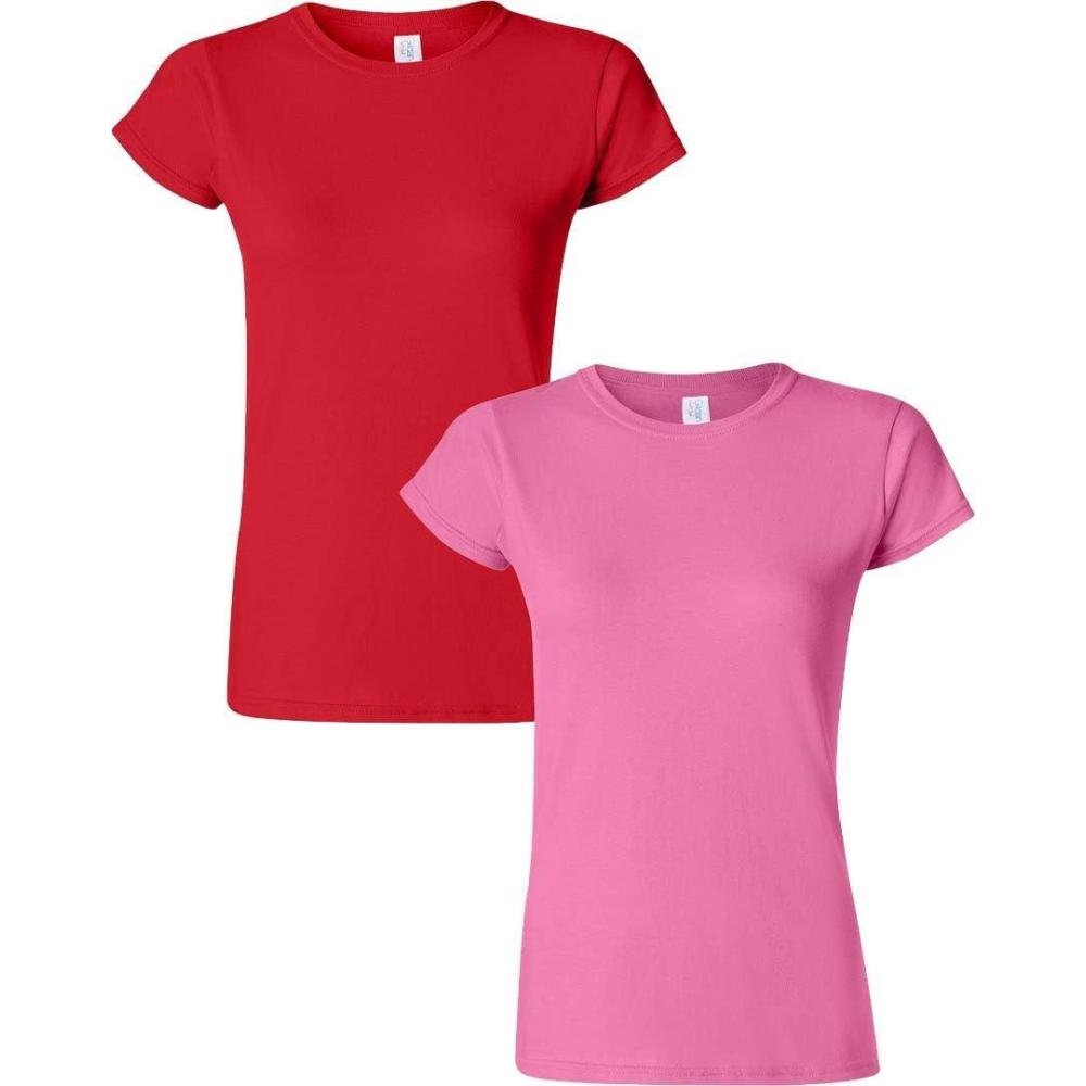 imageGildan Womens Softstyle Cotton TShirt Style G64000l MultipackRedazalea