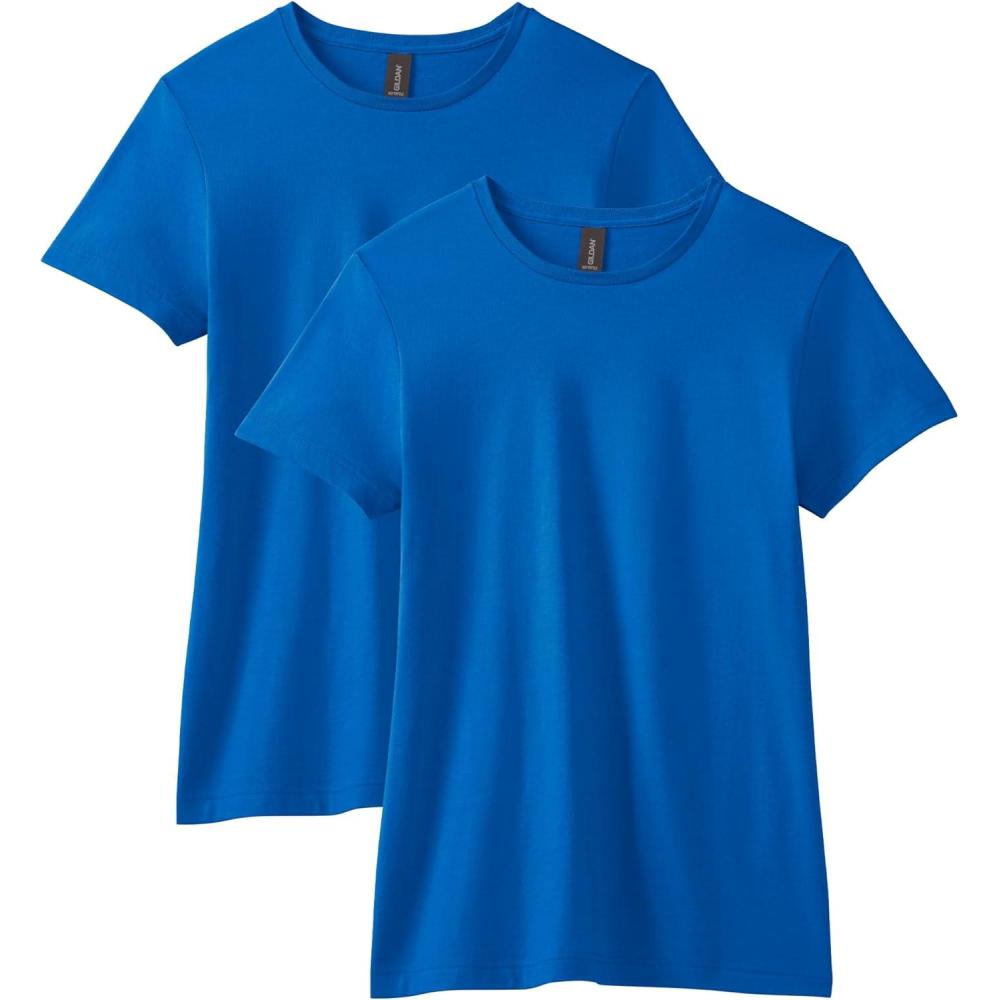 imageGildan Womens Softstyle Cotton TShirt Style G64000l MultipackRoyal 2pack