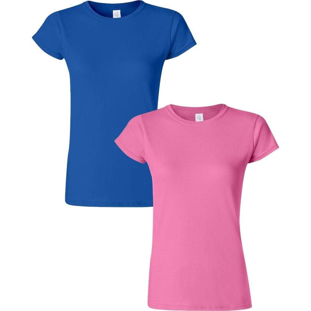 imageGildan Womens Softstyle Cotton TShirt Style G64000l MultipackRoyalazalea