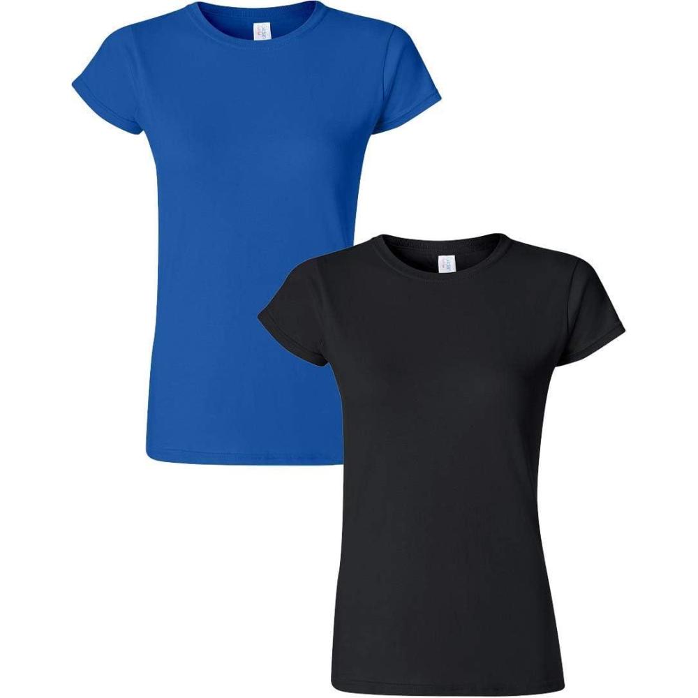 imageGildan Womens Softstyle Cotton TShirt Style G64000l MultipackRoyalblack