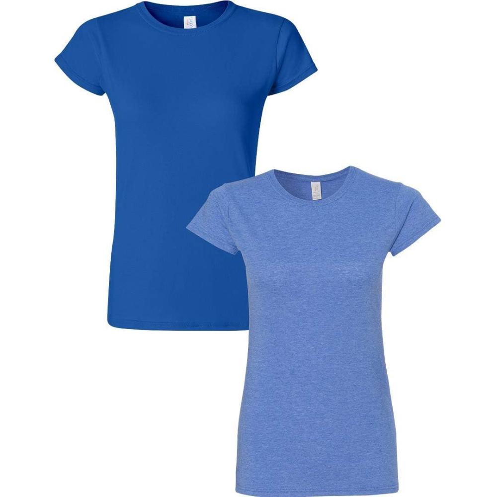 imageGildan Womens Softstyle Cotton TShirt Style G64000l MultipackRoyalheatherroyal