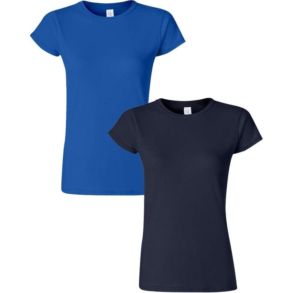 imageGildan Womens Softstyle Cotton TShirt Style G64000l MultipackRoyalnavy