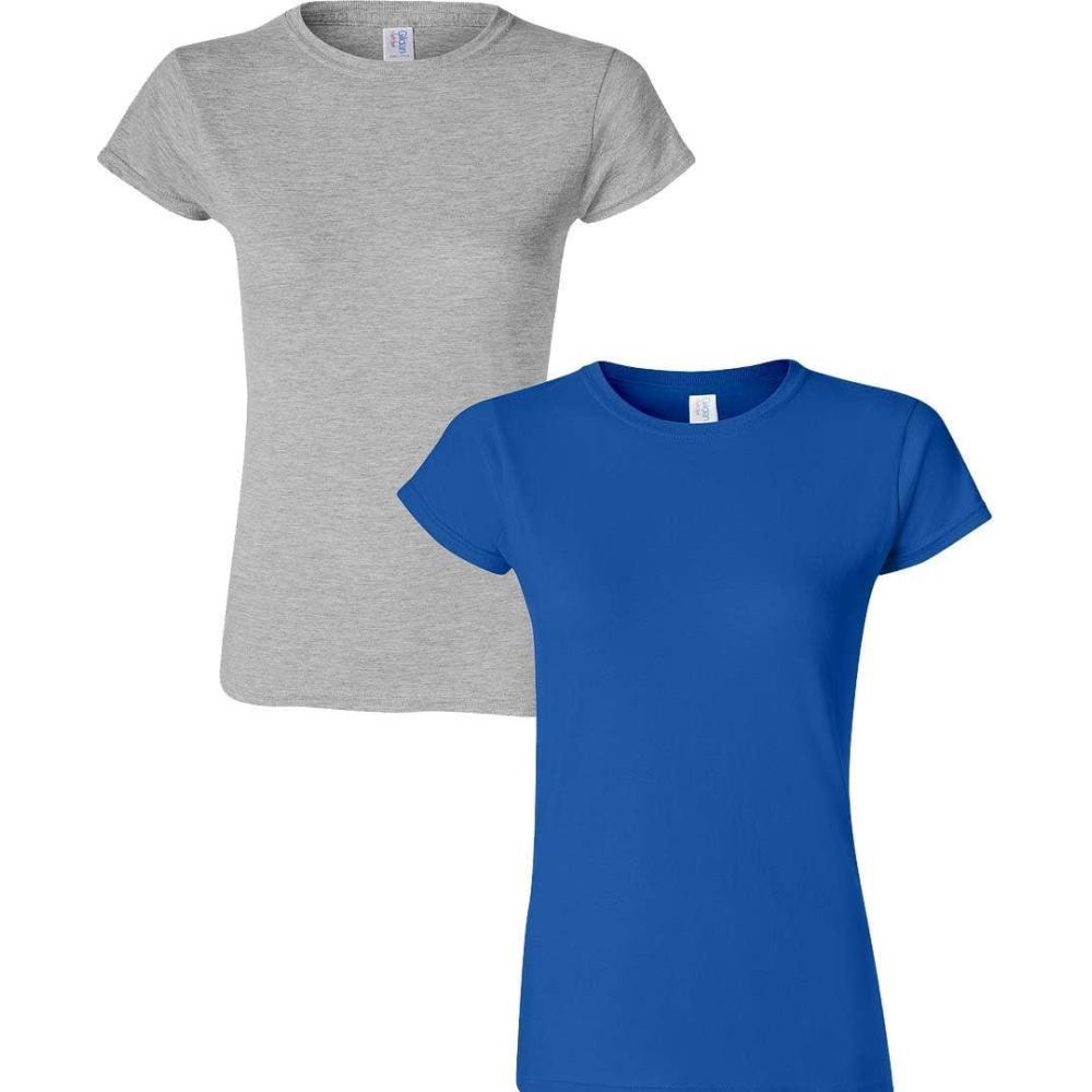 imageGildan Womens Softstyle Cotton TShirt Style G64000l MultipackSportgrayroyal