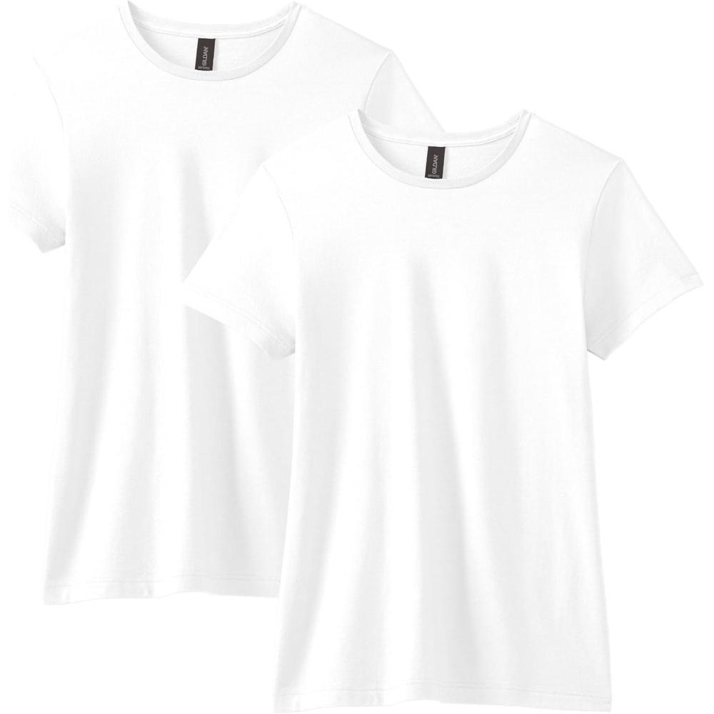 imageGildan Womens Softstyle Cotton TShirt Style G64000l MultipackWhite 2pack