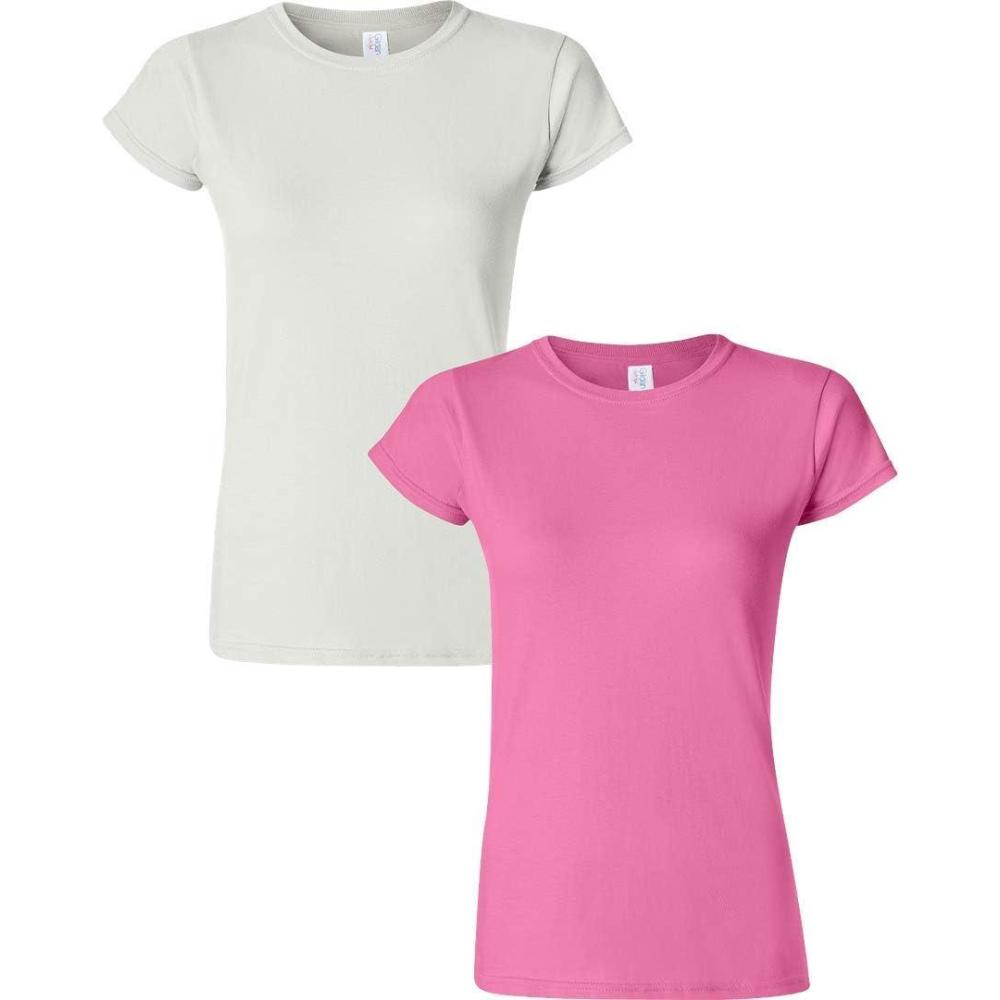 imageGildan Womens Softstyle Cotton TShirt Style G64000l MultipackWhiteazalea