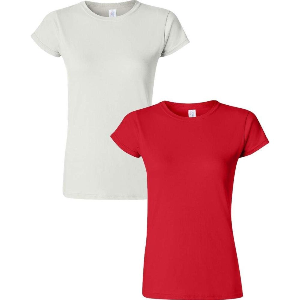 imageGildan Womens Softstyle Cotton TShirt Style G64000l MultipackWhitered
