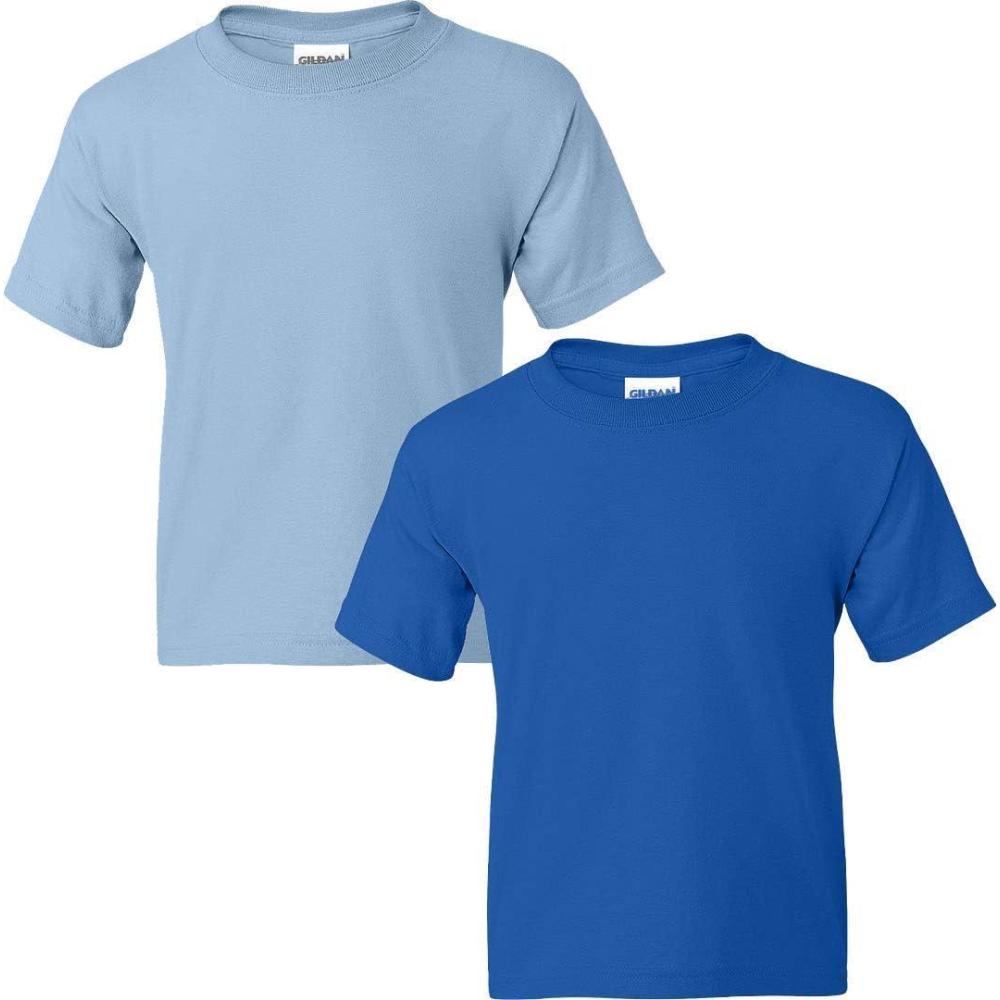 imageGildan Youth DryBlend TShirt Style G8000B 2Pack1 Light Blue  1 Royal