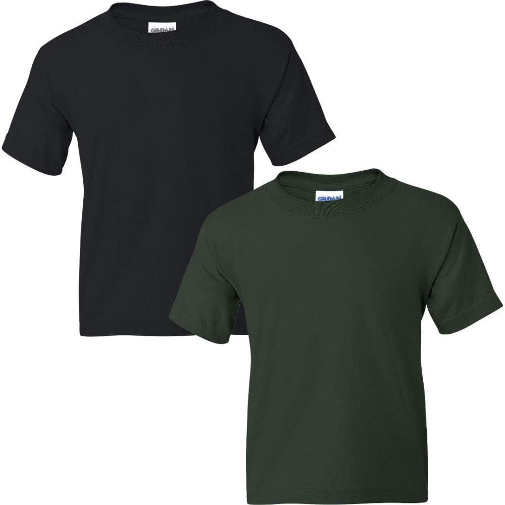 imageGildan Youth DryBlend TShirt Style G8000B 2PackBlackforest Green