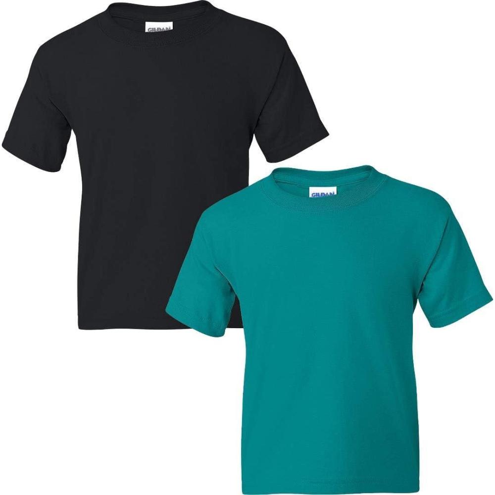 imageGildan Youth DryBlend TShirt Style G8000B 2PackBlackjade Dome