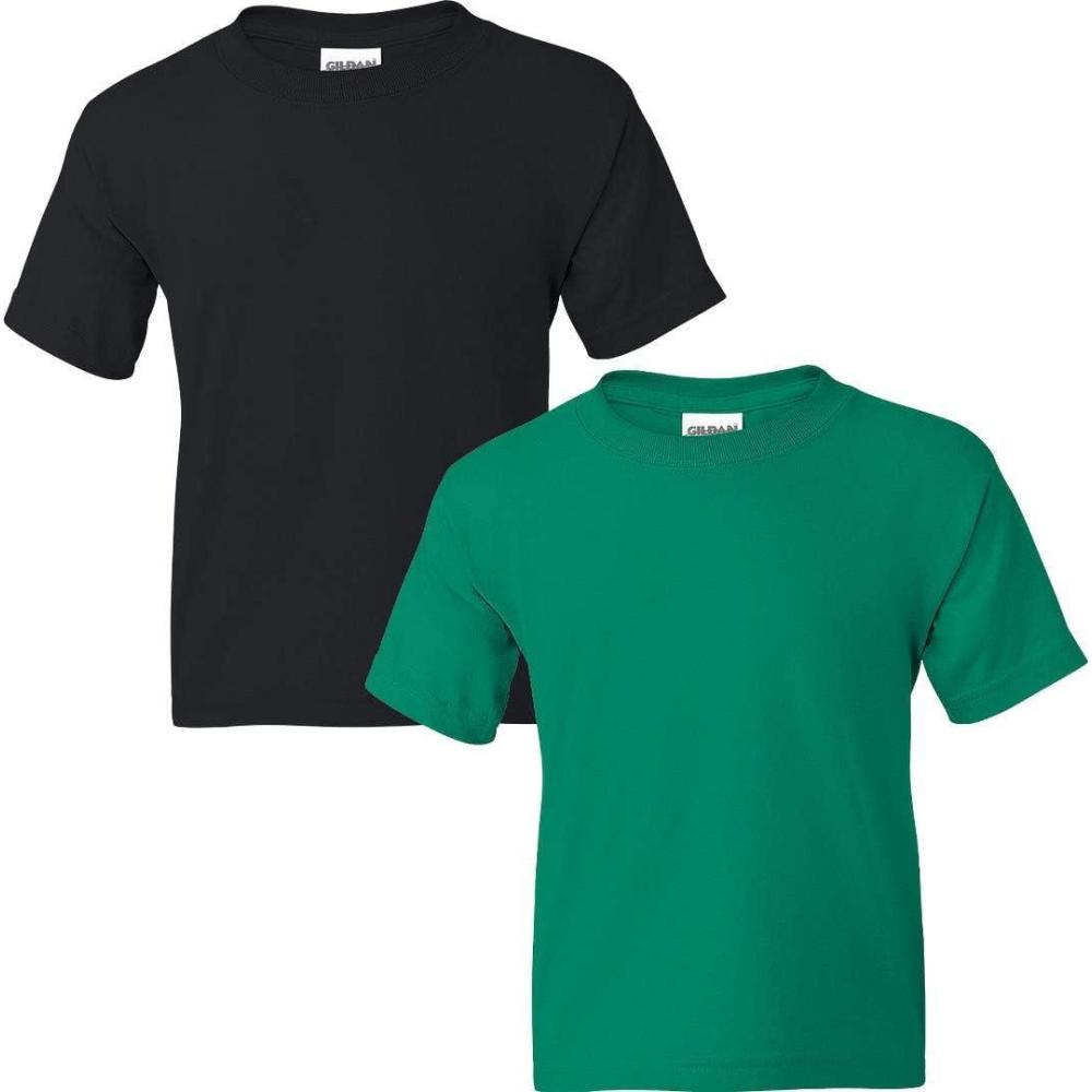 imageGildan Youth DryBlend TShirt Style G8000B 2PackBlackkelly Green