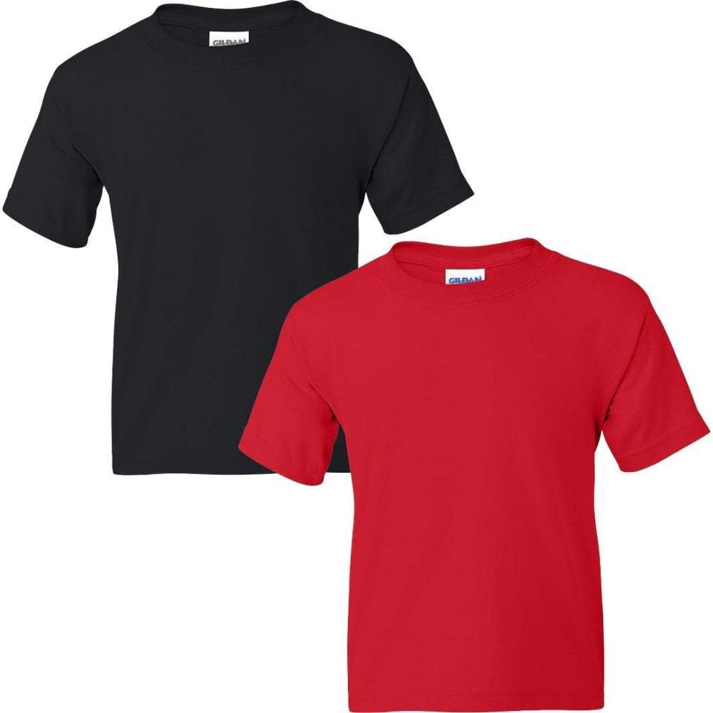 imageGildan Youth DryBlend TShirt Style G8000B 2PackBlackred