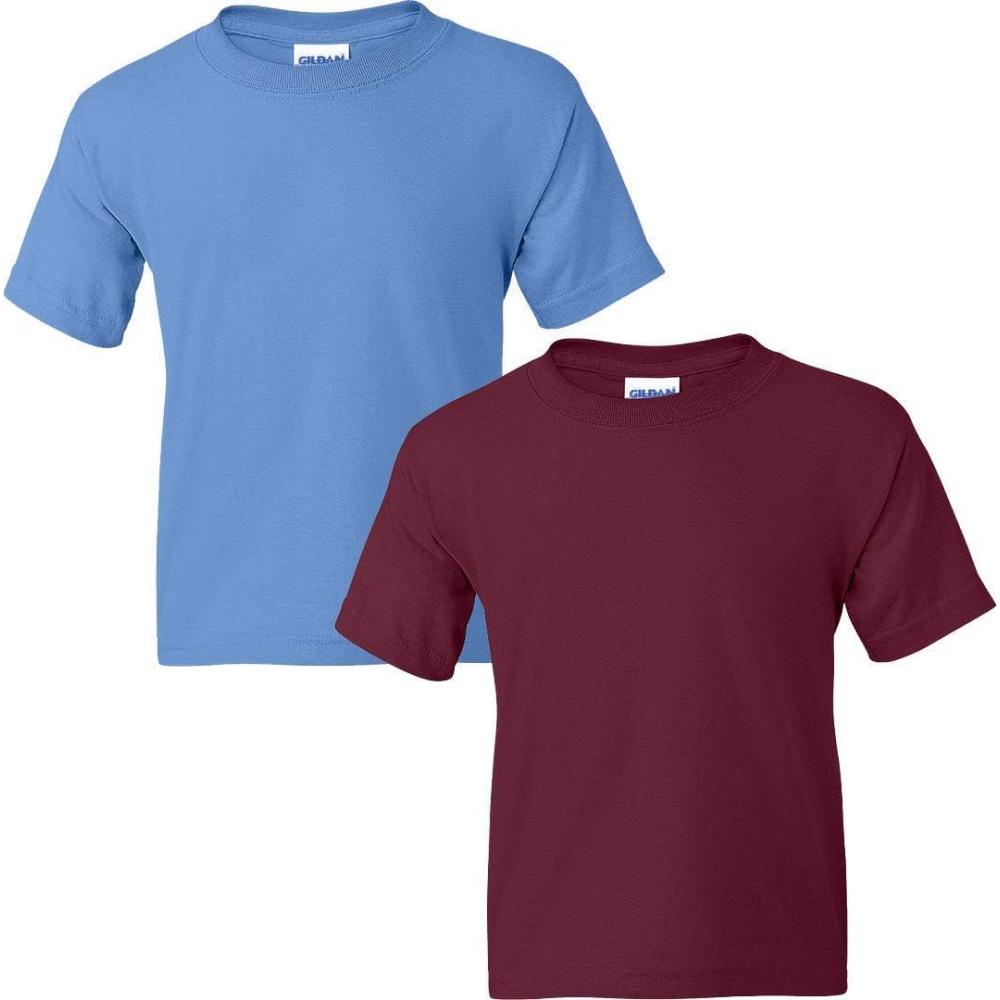 imageGildan Youth DryBlend TShirt Style G8000B 2PackCarolina Bluemaroon