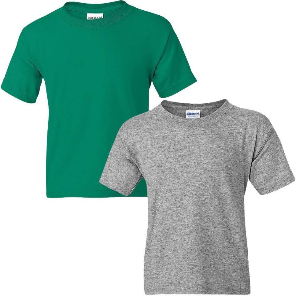 imageGildan Youth DryBlend TShirt Style G8000B 2PackKelly Greensport Grey