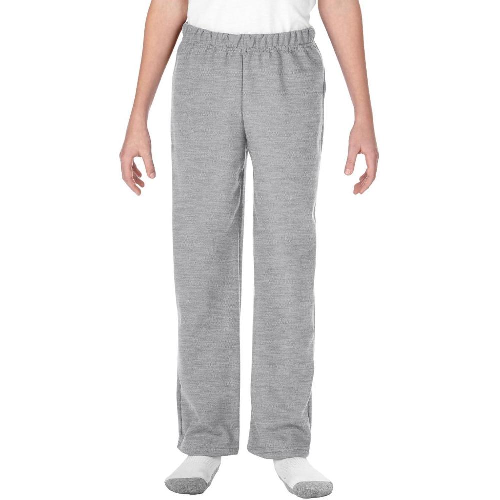 imageGildan Youth Open Bottom Sweatpants Style G18400BSport Gray