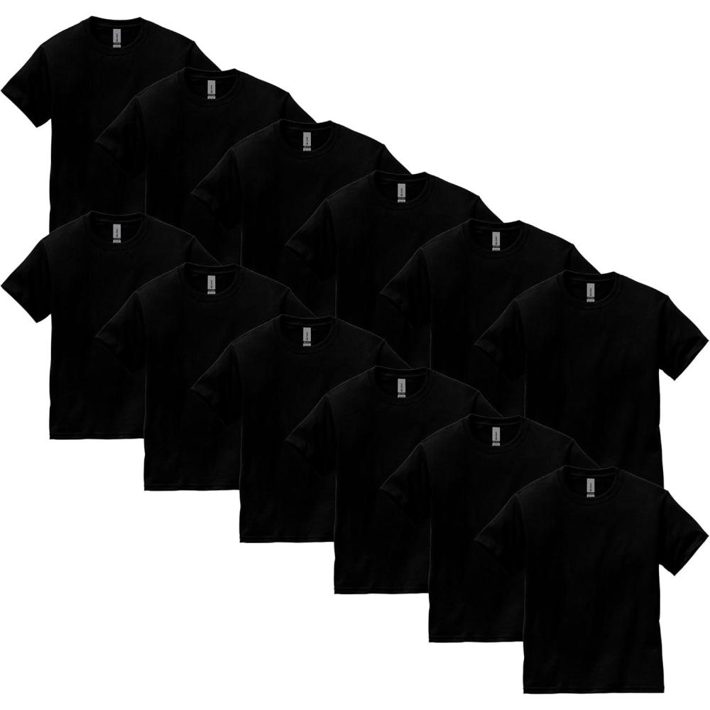 imageGildan Youth Ultra Cotton TShirt Style G2000B MultipackBlack 12pack