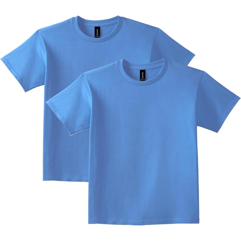 imageGildan Youth Ultra Cotton TShirt Style G2000B MultipackCarolina Blue 2pack