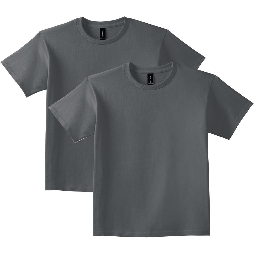 imageGildan Youth Ultra Cotton TShirt Style G2000B MultipackCharcoal 2pack