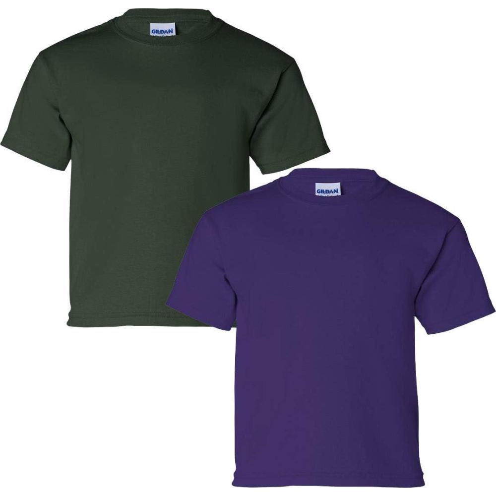 imageGildan Youth Ultra Cotton TShirt Style G2000B MultipackForestpurple
