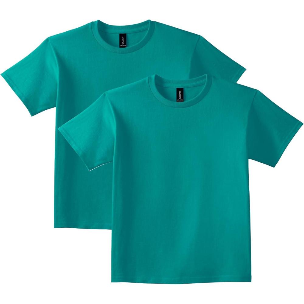 imageGildan Youth Ultra Cotton TShirt Style G2000B MultipackJade Dome 2pack
