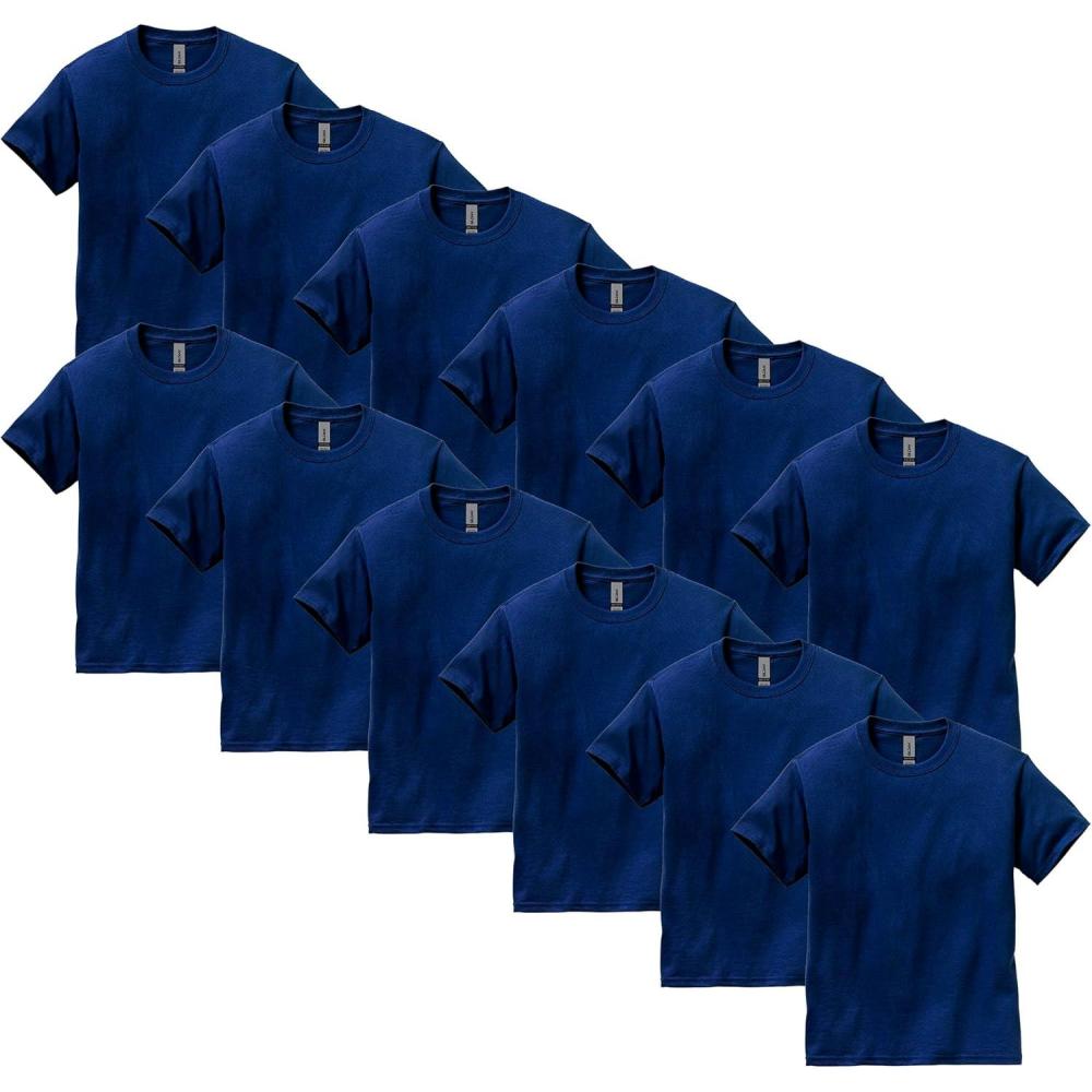 imageGildan Youth Ultra Cotton TShirt Style G2000B MultipackNavy 12pack