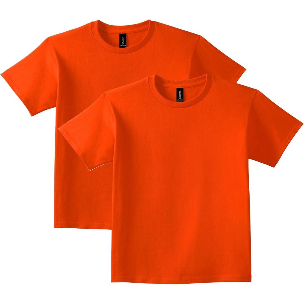 imageGildan Youth Ultra Cotton TShirt Style G2000B MultipackOrange 2pack