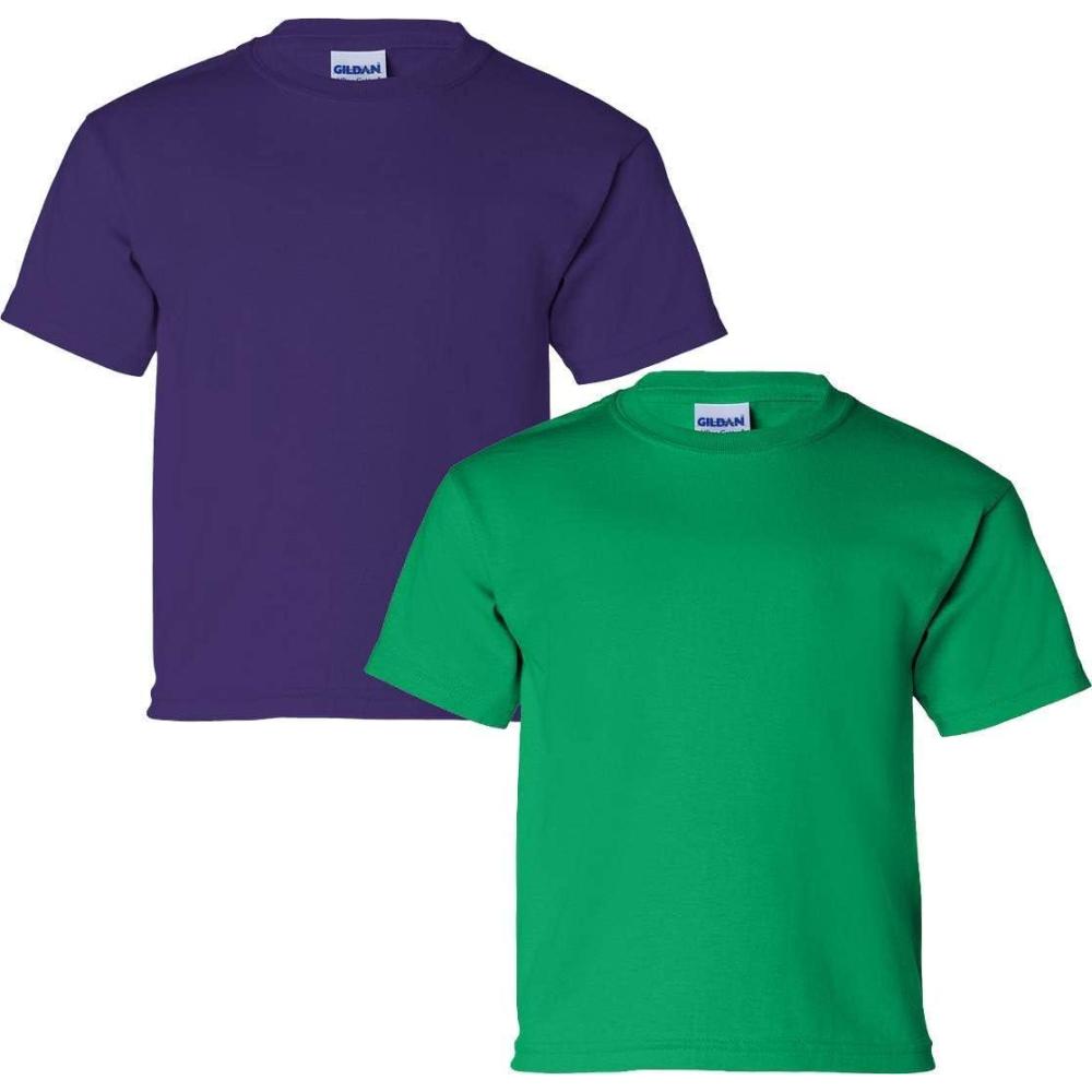 imageGildan Youth Ultra Cotton TShirt Style G2000B MultipackPurpleirishgreen