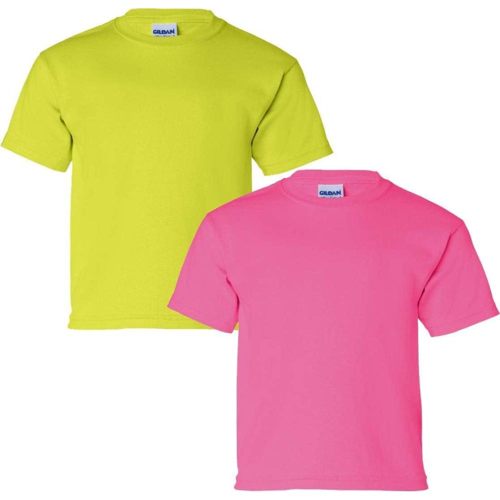 imageGildan Youth Ultra Cotton TShirt Style G2000B MultipackSafetygreenheliconia