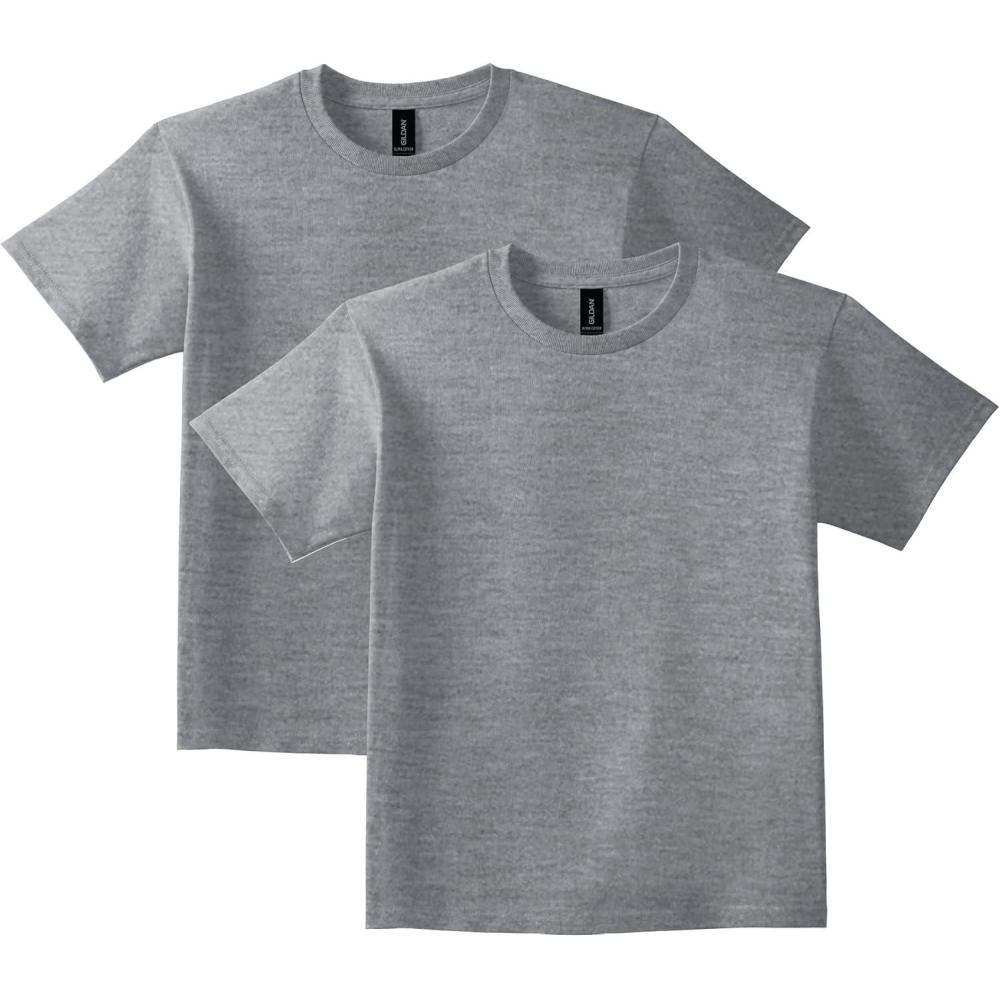 imageGildan Youth Ultra Cotton TShirt Style G2000B MultipackSport Grey 2pack