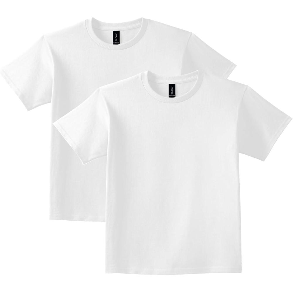 imageGildan Youth Ultra Cotton TShirt Style G2000B MultipackWhite 2pack