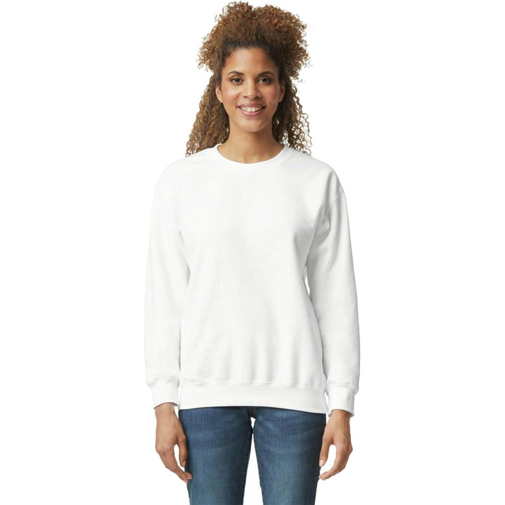 imageGildan unisexadult Fleece Crewneck Sweatshirt Style G18000 MultipackWhite 1pack