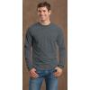 Cotton 6 oz. Long-Sleeve T-Shirt (G240)(Dark Heather)