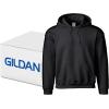 Gildan Adult Fleece Hoodie Sweatshirt, Style G18500, Multipack(Black – Case of 24)