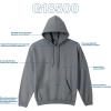 Gildan Adult Fleece Hoodie Sweatshirt, Style G18500, Multipack(Charcoal (24-pack))