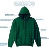 Gildan Adult Fleece Hoodie Sweatshirt, Style G18500, Multipack(Forest Green (24-pack))