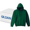 Gildan Adult Fleece Hoodie Sweatshirt, Style G18500, Multipack(Forest Green (24-pack))