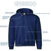 Gildan Adult Fleece Hoodie Sweatshirt, Style G18500, Multipack(Navy (1-pack))