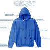 Gildan Adult Fleece Hoodie Sweatshirt, Style G18500, Multipack(Royal (24-pack))