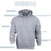 Gildan Adult Fleece Hoodie Sweatshirt, Style G18500, Multipack(Sport Grey (1-pack))