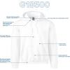 Gildan Adult Fleece Hoodie Sweatshirt, Style G18500, Multipack(White – Case of 24)