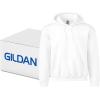 Gildan Adult Fleece Hoodie Sweatshirt, Style G18500, Multipack(White – Case of 24)