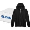 Gildan Adult Fleece Zip Hoodie Sweatshirt, Style G18600, Multipack(Black (24-pack))