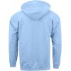Gildan Adult Fleece Zip Hoodie Sweatshirt, Style G18600, Multipack(Carolina Blue)